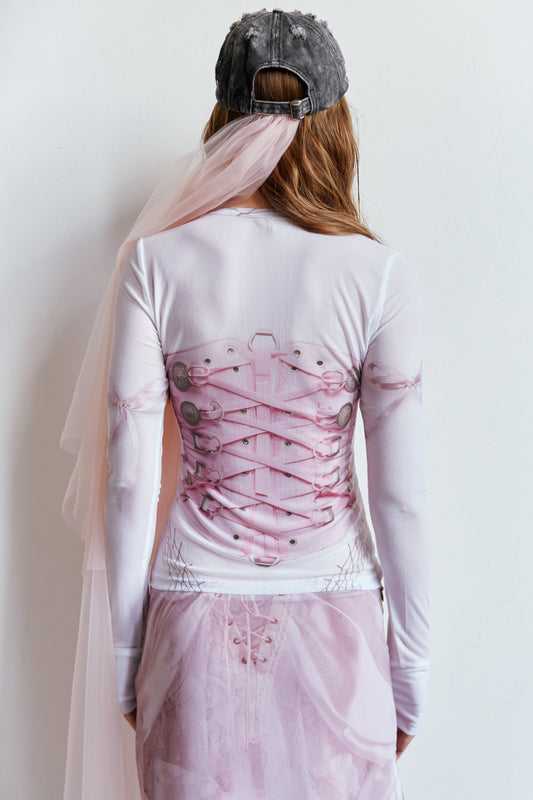 BRIDAL CORSET MESH TOP