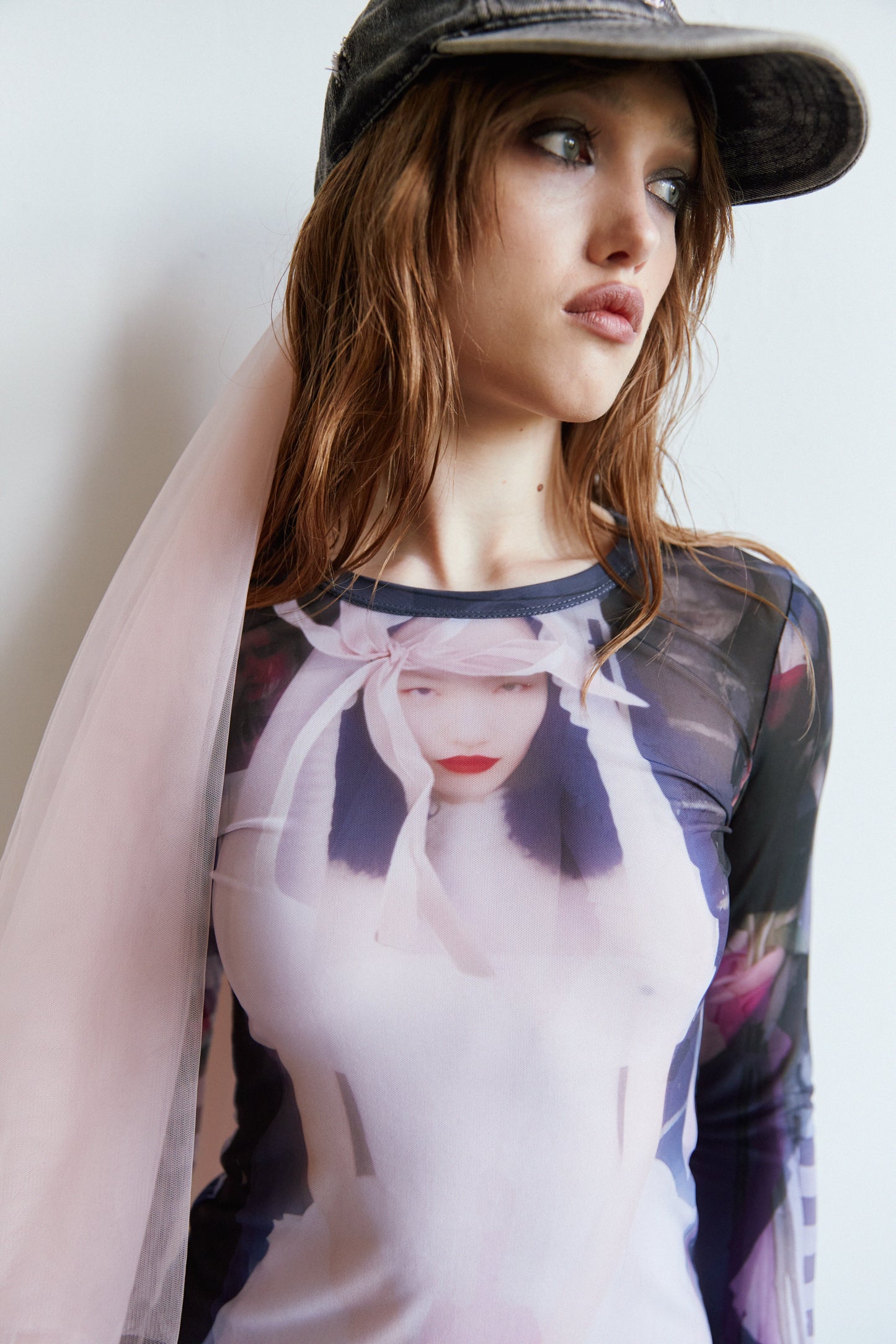 ASIAN GIRL MESH TOP